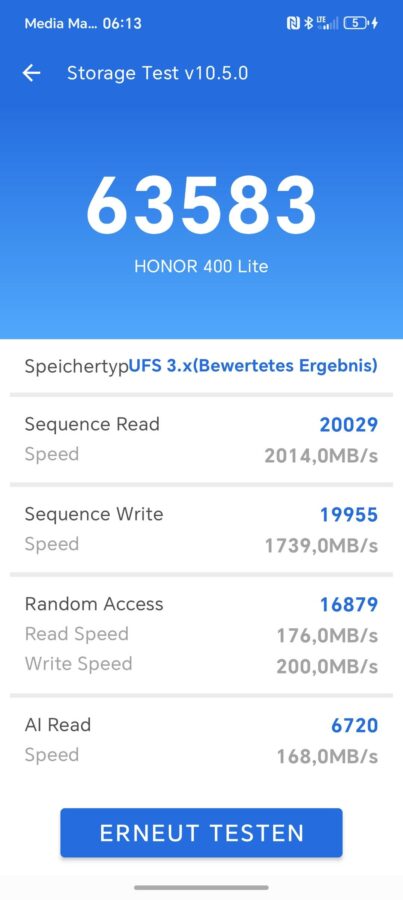 Test Honor400 Lite Bench 2