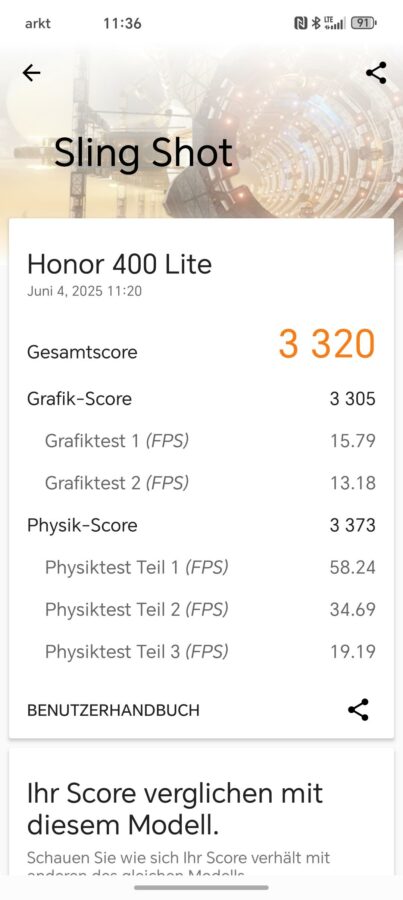 Test Honor400 Lite Bench 3