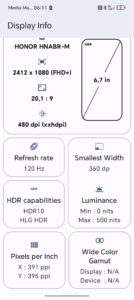 Test Honor400 Lite Display 2