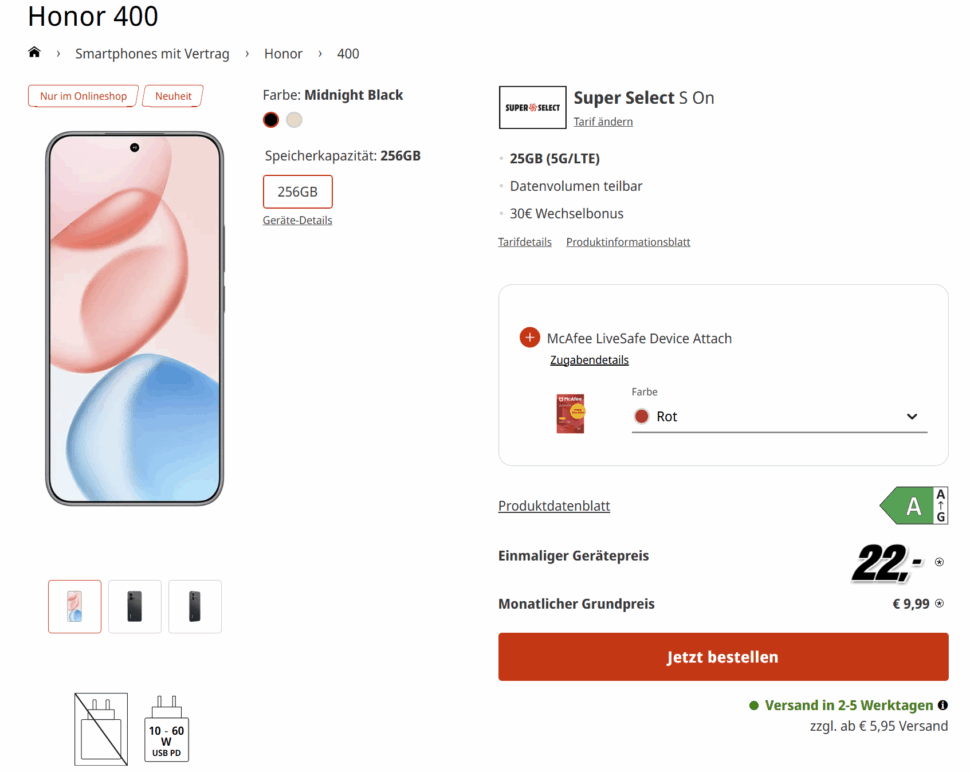 Honor 400 Bestpreis