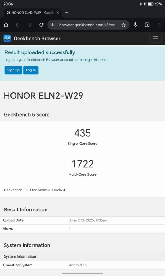 Honor Pad X9a Leistung 1