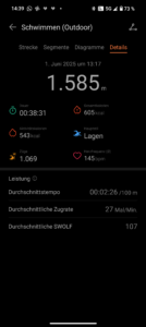 Huawei Watch Fit 4 Pro Test Training Schwimmen 2
