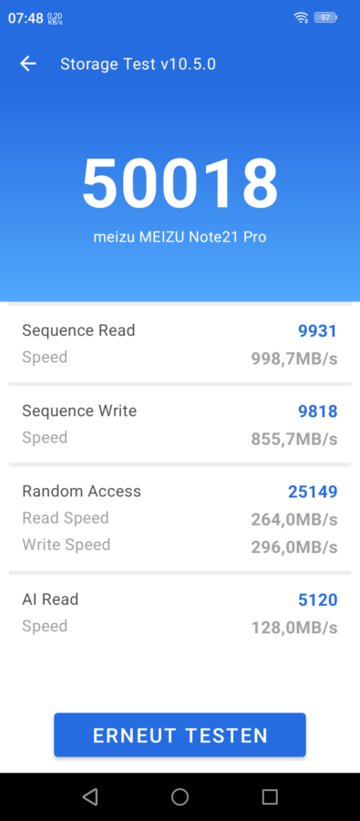 Meizu Note 21 Pro Display Leistung 3
