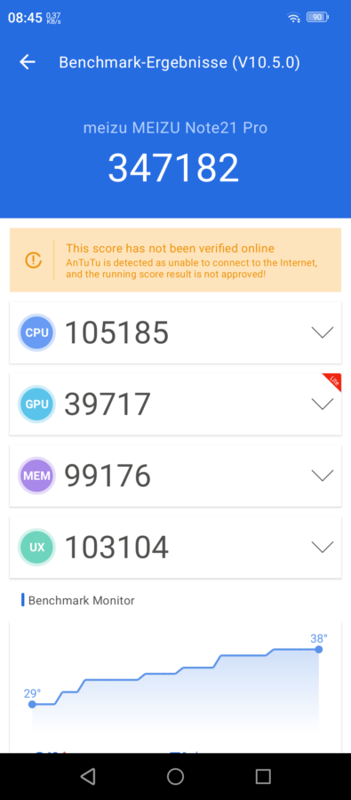 Meizu Note 21 Pro Display Leistung 4