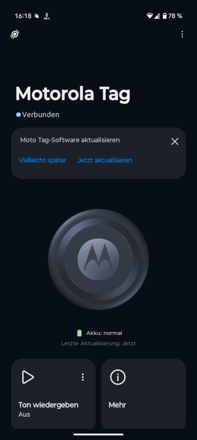 Moto Tag UWB App Screenshot I