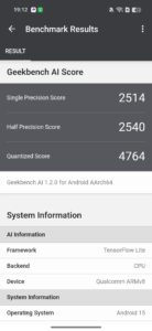 OnePlus 13T Test Screenshot Geekbench AI