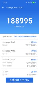 OnePlus 13T Test Screenshot Speicher
