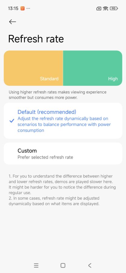 Poco F7 Displaysettings 2