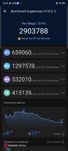 RedMagic 10S Pro Test AnTuTu mit extra Kuehlung
