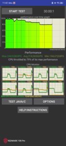 RedMagic 10S Pro Test CPU Stress ohne Luefter