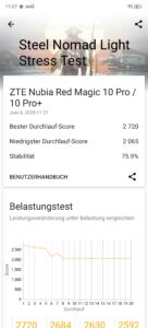 RedMagic 10S Pro Test GPU Stress mit Luefter 1
