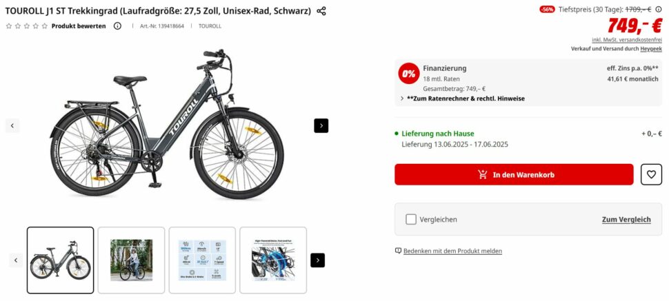 Touroll E Bike MediaMarkt Deal
