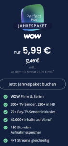 Waipu.TV Perfect Plus mit WOW Angebot