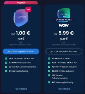 waipu tv comfort ein euro juni 2024
