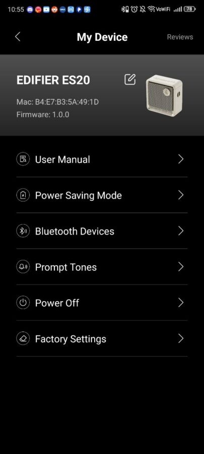 Edifier ES20 Test App 3