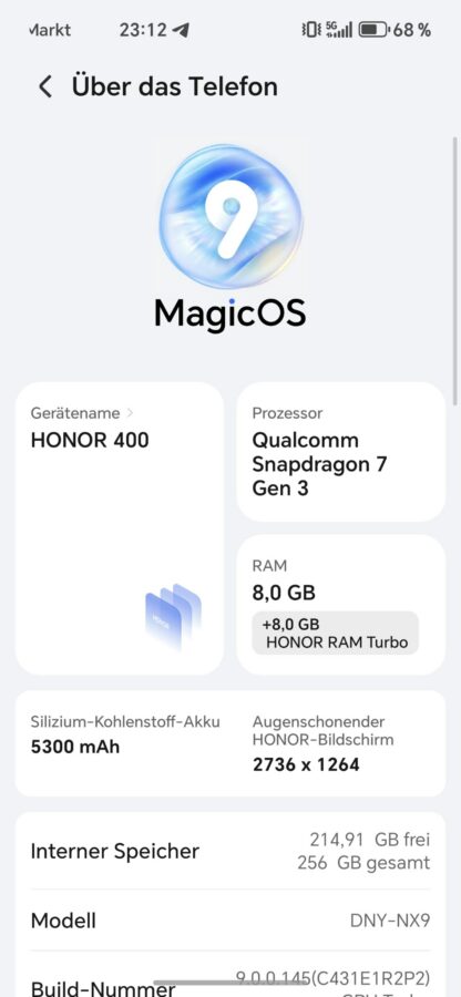 honor 400 system 3