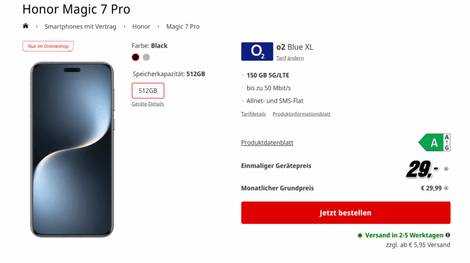 Honor Magic 7 Pro Angebote Vertrag Deal