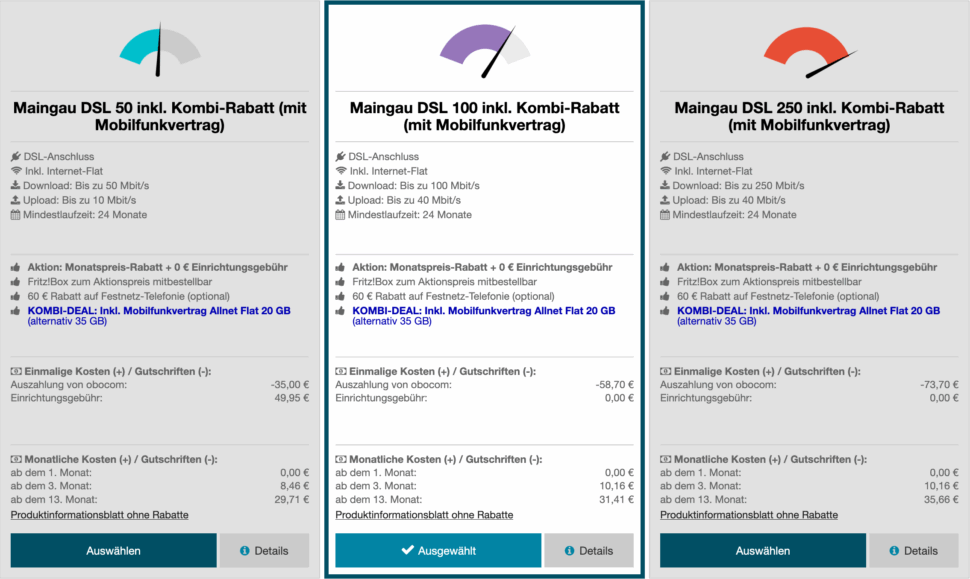 Maingau DSL Angebote