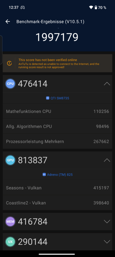 Nothing Phone 3 Test Screenshot AnTUTU