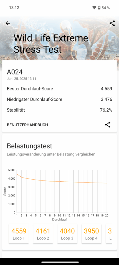 Nothing Phone 3 Test Screenshot GPU Throtteling