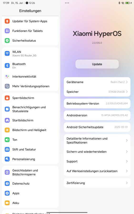 redmi pad 2 android 15 hyperos 2 system 4