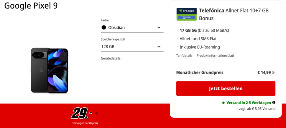 Google Pixel 9 MediaMarkt Tarifwelt