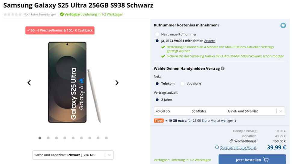 Handyhelden 40GB Telekom Juli 2025