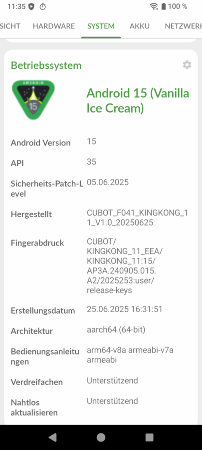 Cubot KingKong 11 Android 15 1