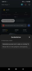Ecoflow Stream Ultra X App Temperatur 2