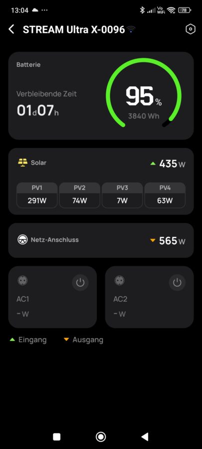 Ecoflow Stream Ultra X Einstellungen App 2