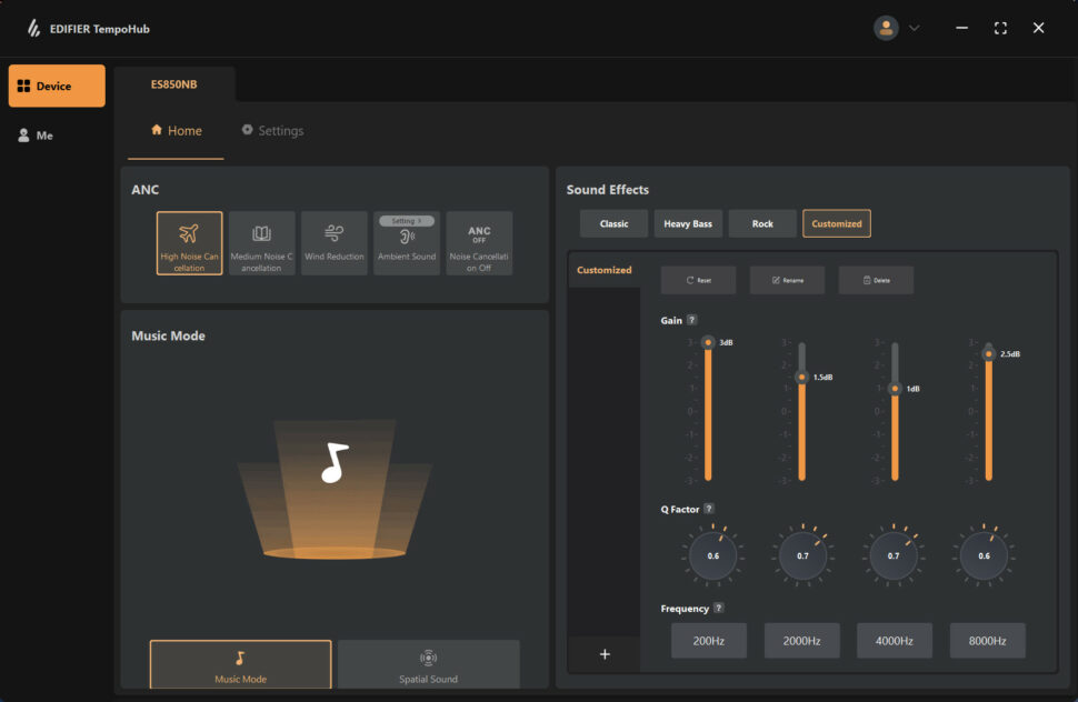 Edifier ES850NB Test PC App 3