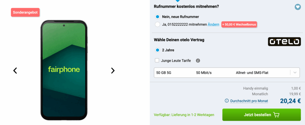 Fairphone 5 128GB Schwarz Gomibo.de 