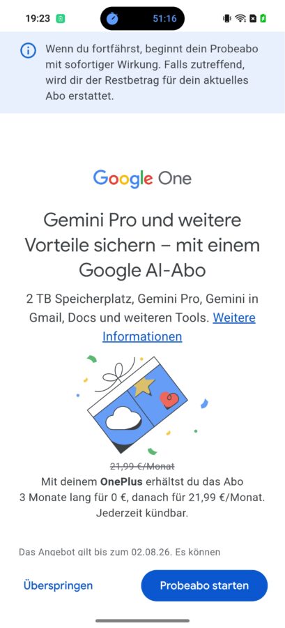 Screenshot Oneplus mord 5 gemini