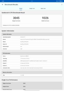OnePlus Pad 3 Test Screenshot Geekbench