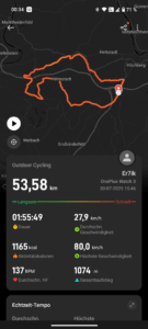 OnePlus Watch 3 Test Fahrrad Puls 1