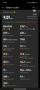 OnePlus Watch 3 Test Joggen Daten
