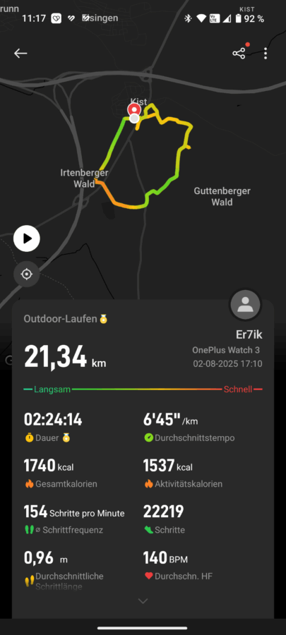 OnePlus Watch 3 Test Joggen GPS 1
