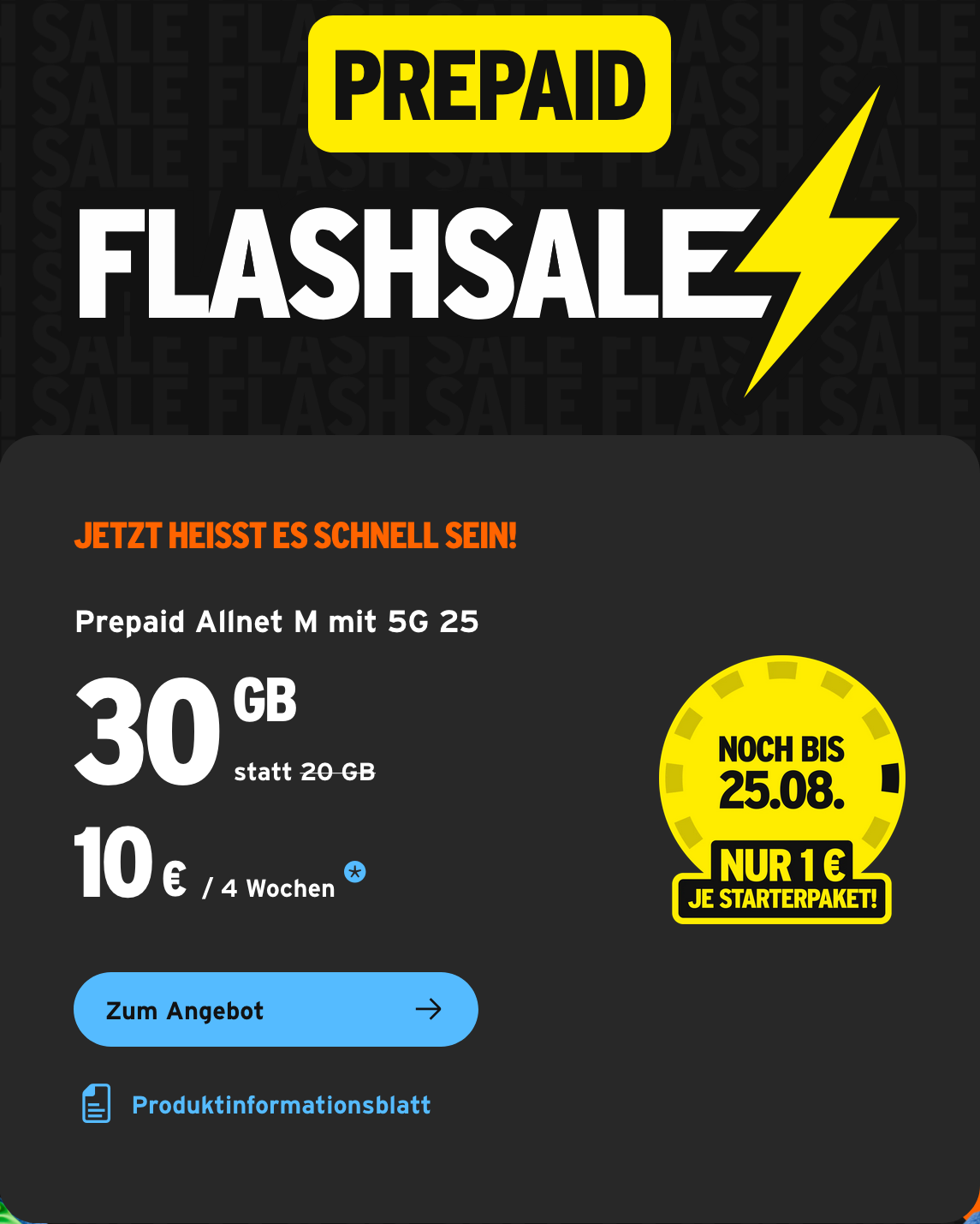 Congstar Prepaid M 10E Aktion