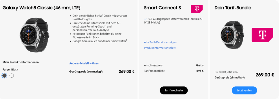 Samsung Galaxy Watch8 mit Telekom