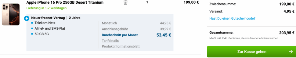 iPhone 16 Pro 256GB mit Telekom