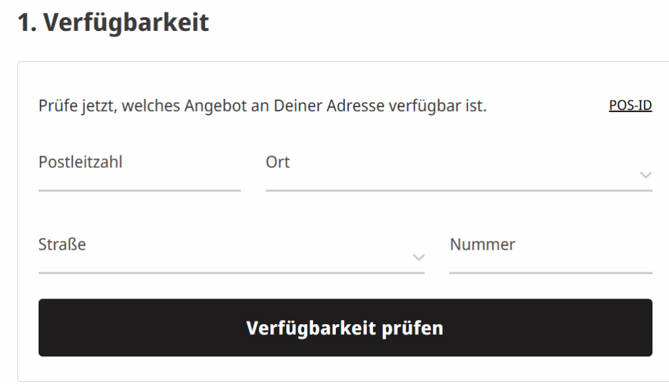 Verfuegbarkeit pruefen Vodafone Angebot