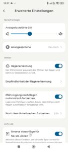 Eufy E15 erweiterte Einstellungen 2