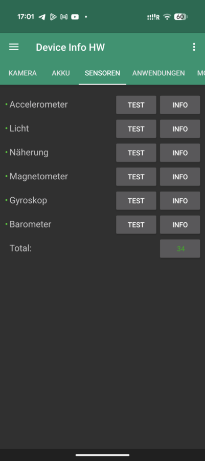 Google Pixel 10 sensoren