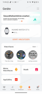 Huawei Health App Watch GT6 Test 1