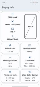 Test Poco M7 Display
