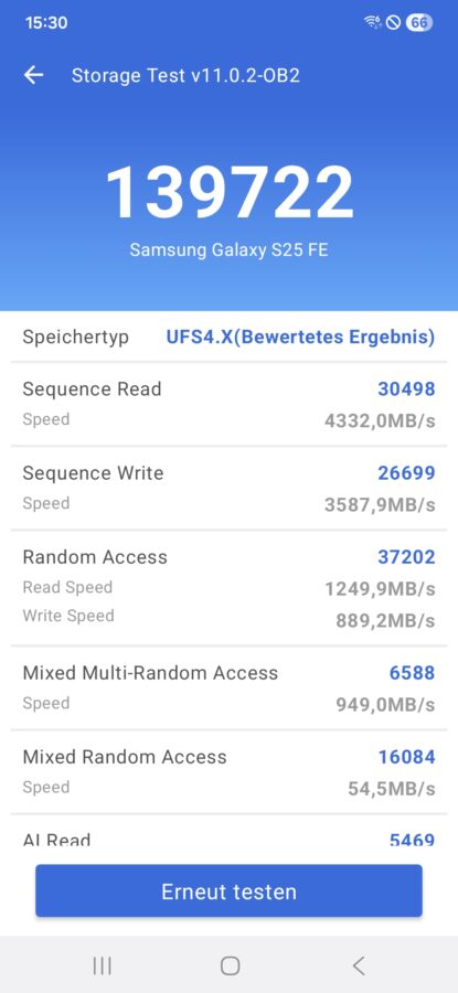 Benchmarks Samsung Galaxy S25 FE 1