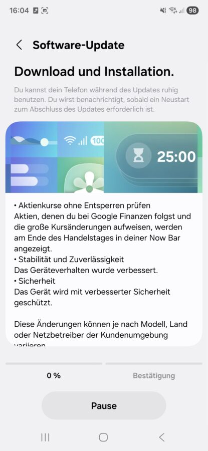Samsung One UI 8 Android 15 Test S25 FE 4