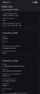 Samsung Galaxy Z Flip 7 Test Screenshot DRM