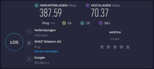 Beelink EQi12 Wlan Speedtest