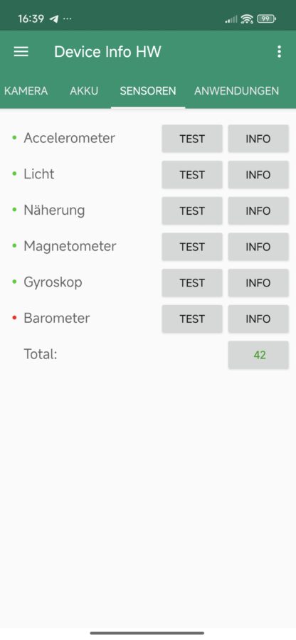 Xiaomi 15T sensors